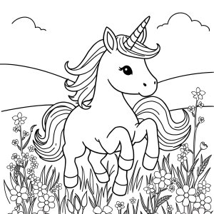 Pony Unicorn Coloring Page coloring page for kids
