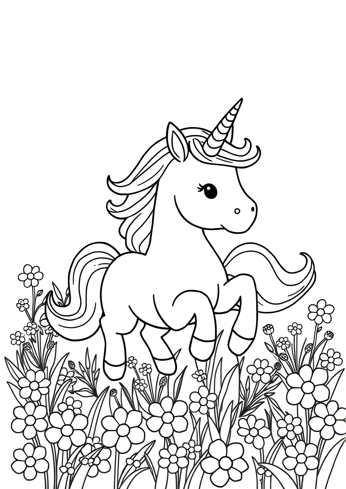 Animal Coloring Page For Kids Unicorn coloring page for kids