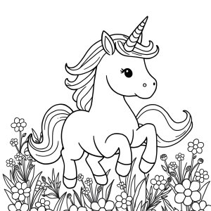 Animal Coloring Page For Kids Unicorn coloring page for kids