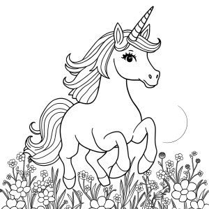 Printable Coloring Page Of A Unicorn coloring page for kids
