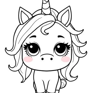 Coloring Page For Kids Lol Unicorn coloring page for kids