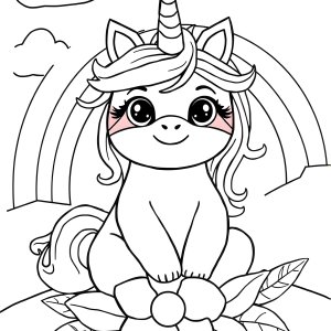 Sloth Unicorn Coloring Page coloring page for kids