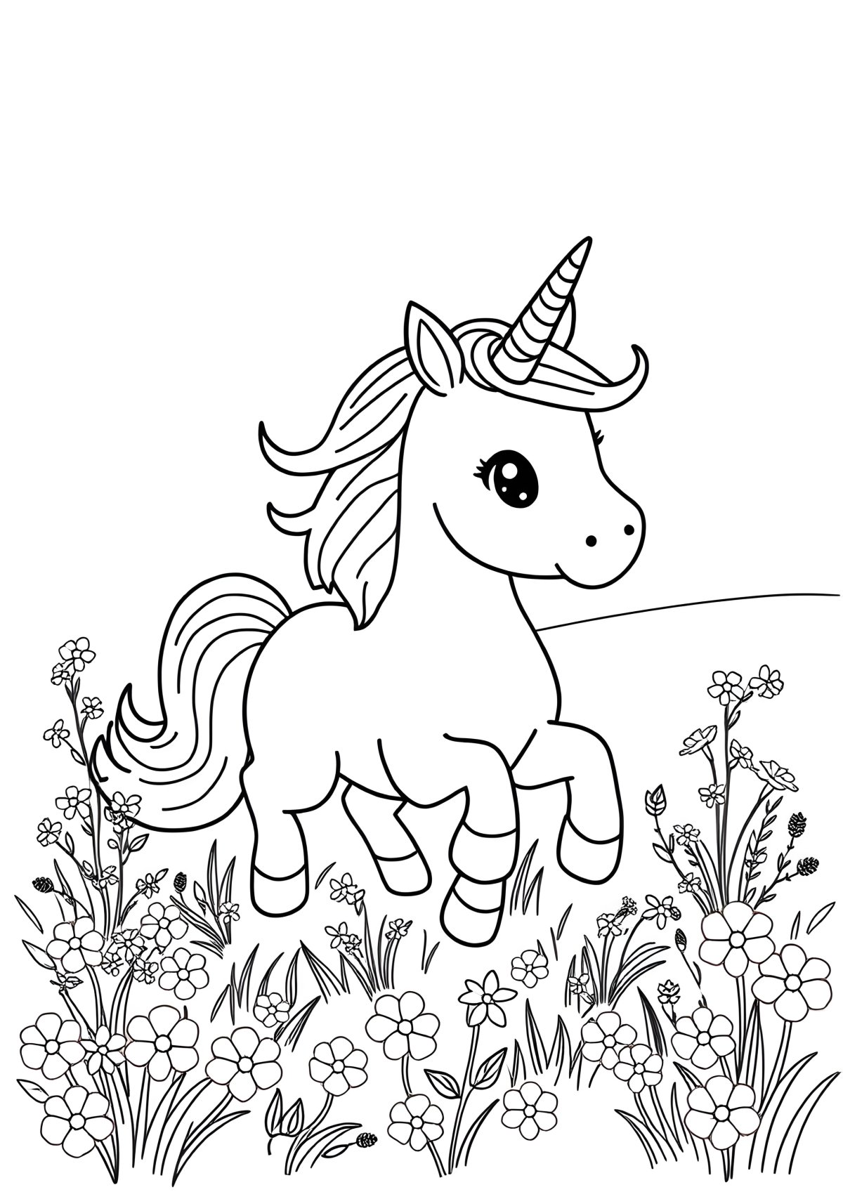 Coloring Book Unicorn Coloring Page For Kids coloring page for kids