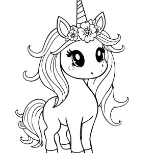 Coloring Page For Kid Unicorn coloring page for kids