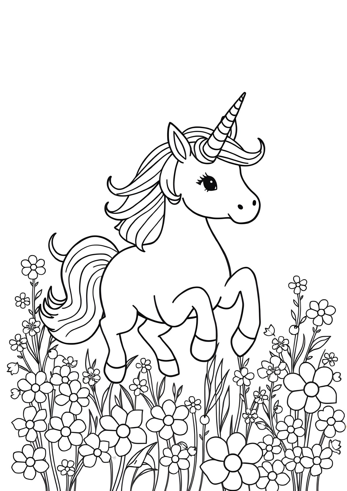 Coloring Page For Kids To Print Unicorn coloring page for kids
