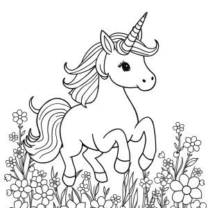 Coloring Page For Kids To Print Unicorn coloring page for kids