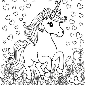 Cool Coloring Page Unicorn coloring page for kids
