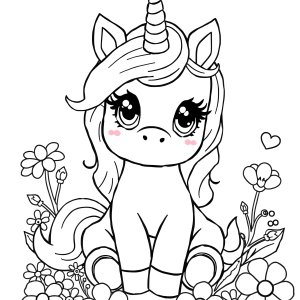 Fluffy Unicorn Baby Lol Omg Coloring Page coloring page for kids