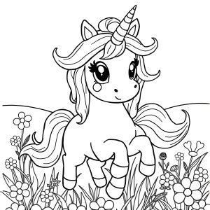 Free Printable Cute Unicorn Coloring Page For Kids coloring page for kids