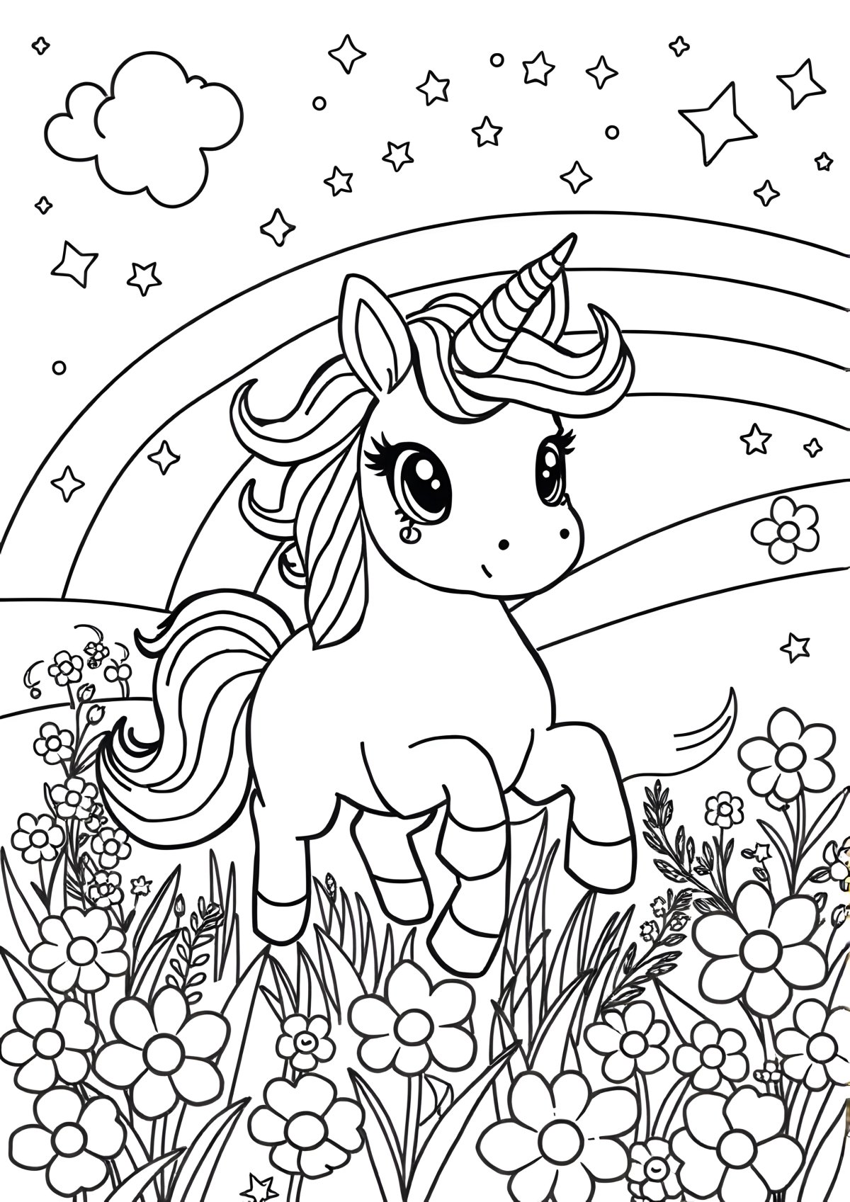 Cool2Bkids Unicorn Coloring Page coloring page for kids