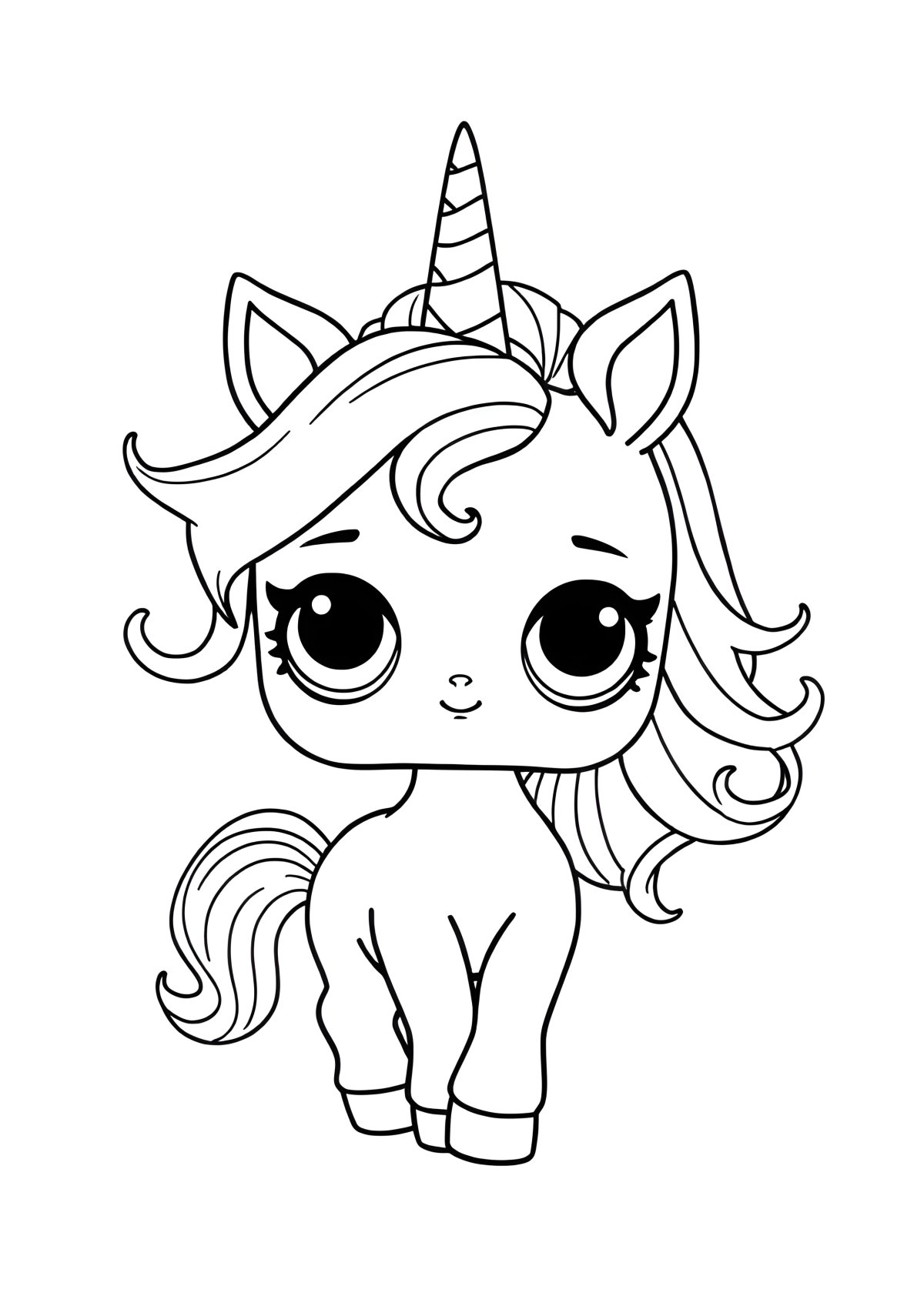 Lol Doll Unicorn Pet Coloring Page coloring page for kids