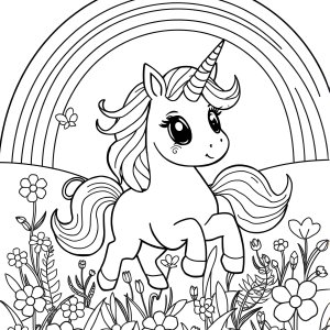 Fun Unicorn Coloring Page For Girls coloring page for kids