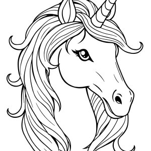 Hard Realistic Unicorn Coloring Page coloring page for kids