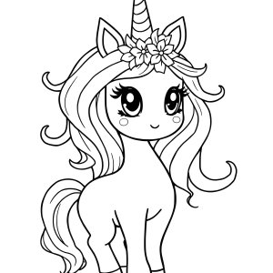 Coloring Page How To Draw A Unicorn Girl coloring page for kids
