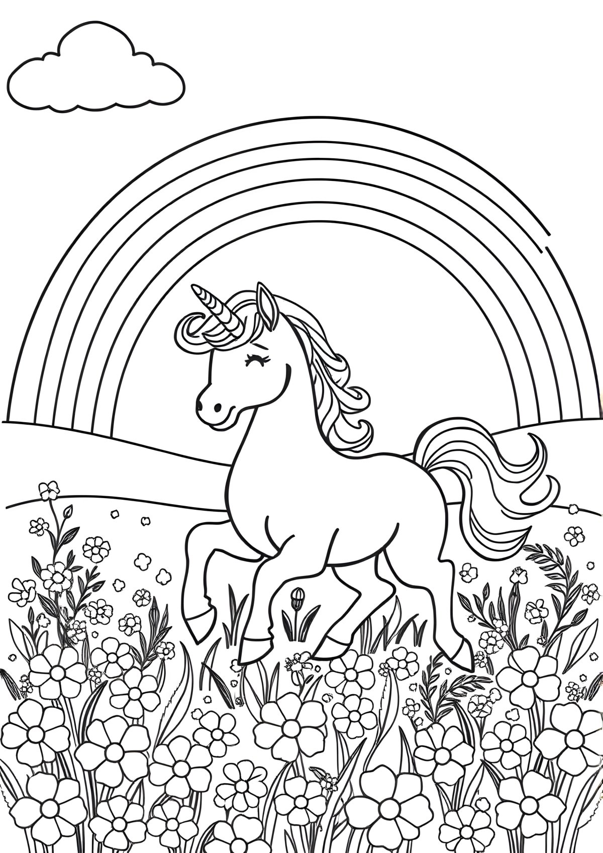 Unicorn Coloring Page You Can Print coloring page for kids