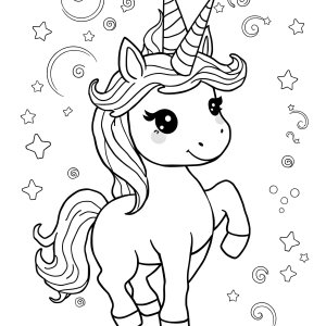 Ice Cream Unicorn Coloring Page For Girls coloring page for kids