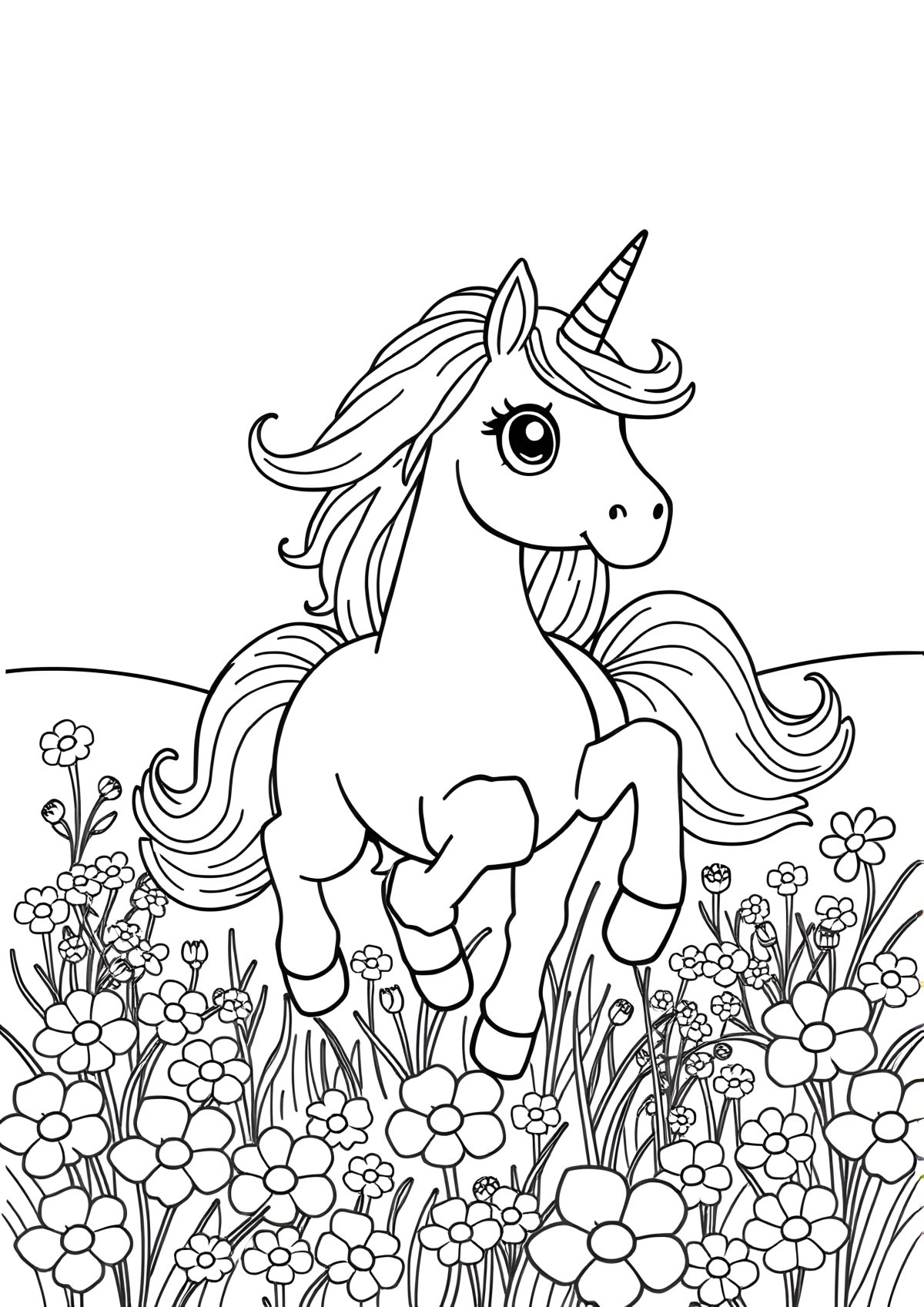 Unicorn Print Out Coloring Page coloring page for kids