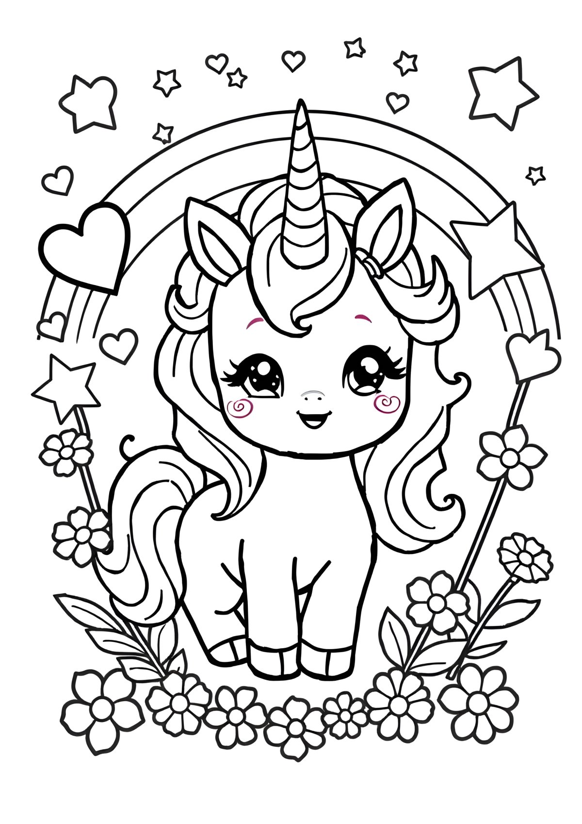 Cute Unicorn Shopkins Coloring Page coloring page for kids