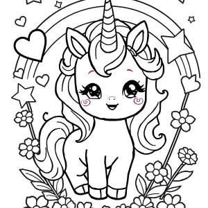 Cute Unicorn Shopkins Coloring Page coloring page for kids