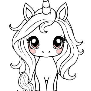Easy Unicorn Girl Coloring Page coloring page for kids