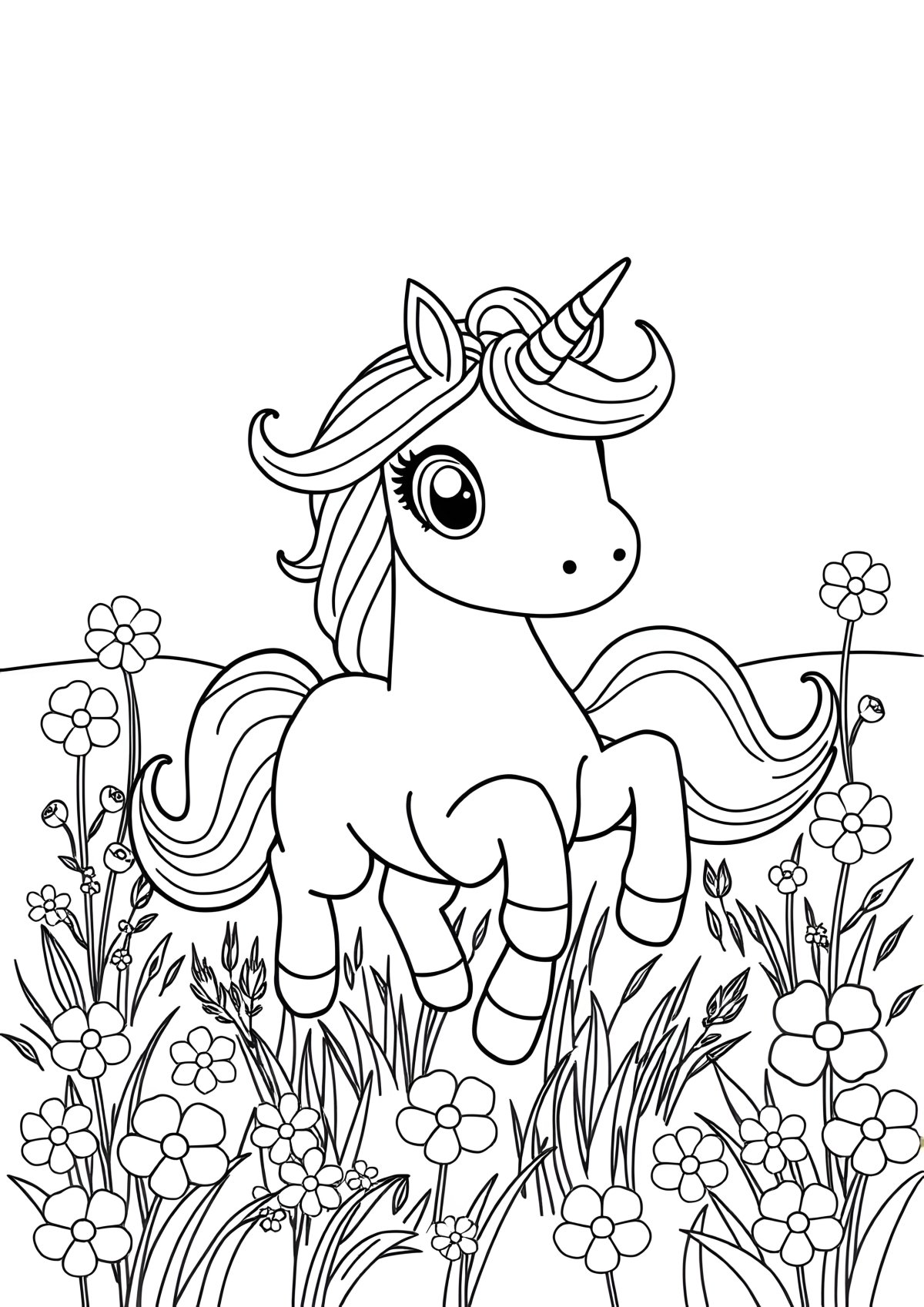 Fun Coloring Page For Kids Unicorn coloring page for kids
