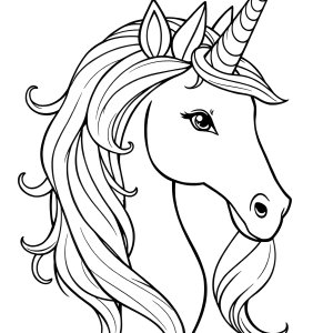 Printable Realistic Unicorn Coloring Page coloring page for kids