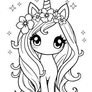 Gacha Life Unicorn Girl Coloring Page coloring page for kids