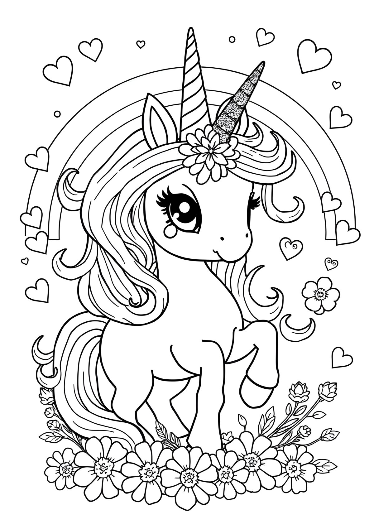 Frank Unicorn Coloring Lisa Frank Unicorn Coloring Page coloring page for kids