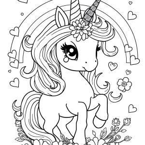 Frank Unicorn Coloring Lisa Frank Unicorn Coloring Page coloring page for kids
