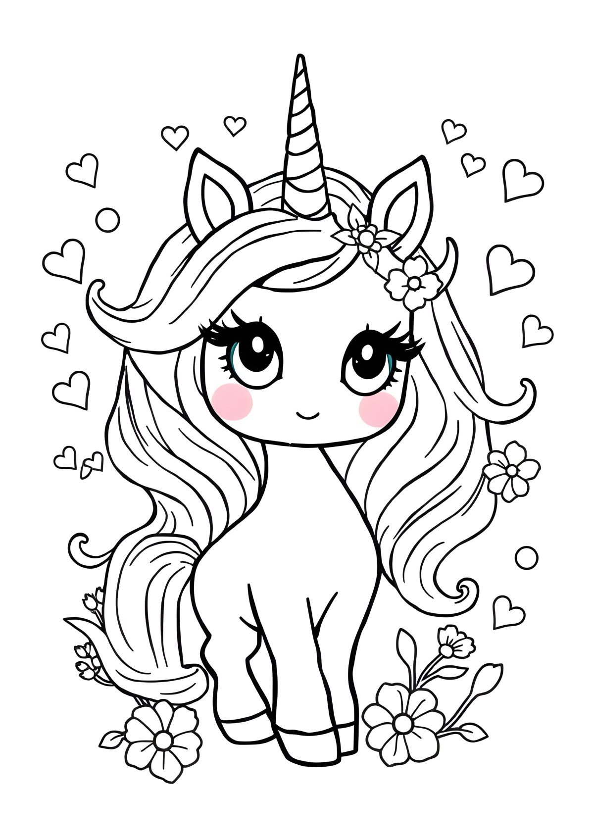 Lol Unicorn Girl Coloring Page coloring page for kids