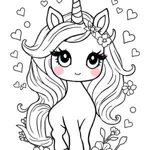 Lol Unicorn Girl Coloring Page coloring page for kids