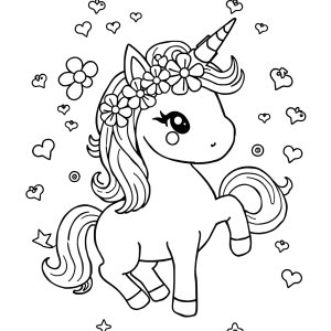 Unicorn Dot To Dot Coloring Page coloring page for kids