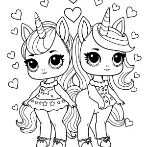 Printable Lol Unicorn Coloring Sisters Lol Coloring Page coloring page for kids