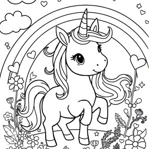 Mia And Me Unicorn Coloring Page coloring page for kids