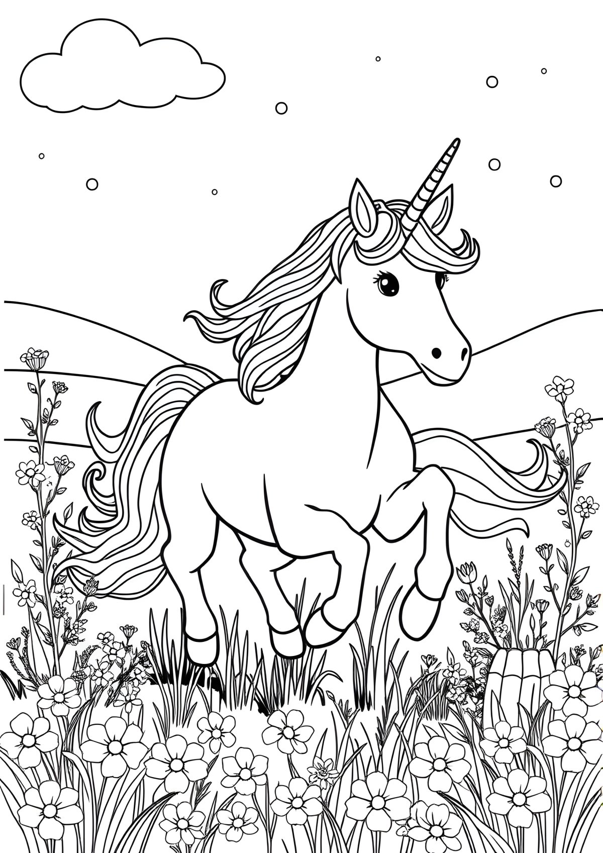Unicorn Coloring Page For 10 Year Olds coloring page for kids