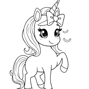 Unicorn Jojo Siwa Bow Coloring Page coloring page for kids