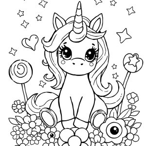 Unicorn Coloring Lol Colouring Page coloring page for kids