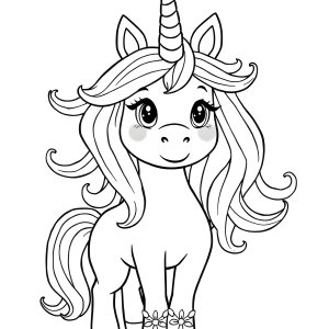 Unicorn People Coloring Page coloring page for kids